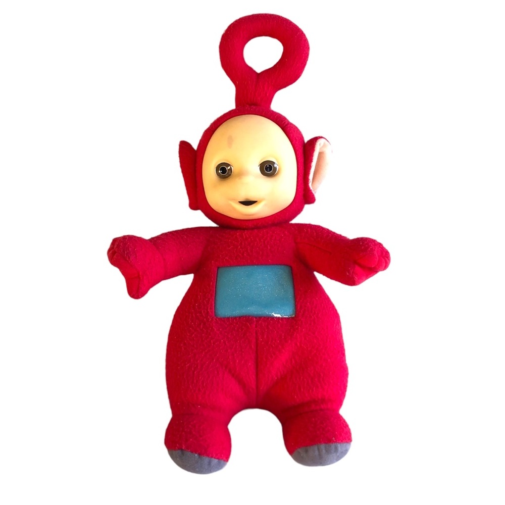 Playskool - Vintage 1998 Teletubbies 15" Talking Po Plush Doll (Works)